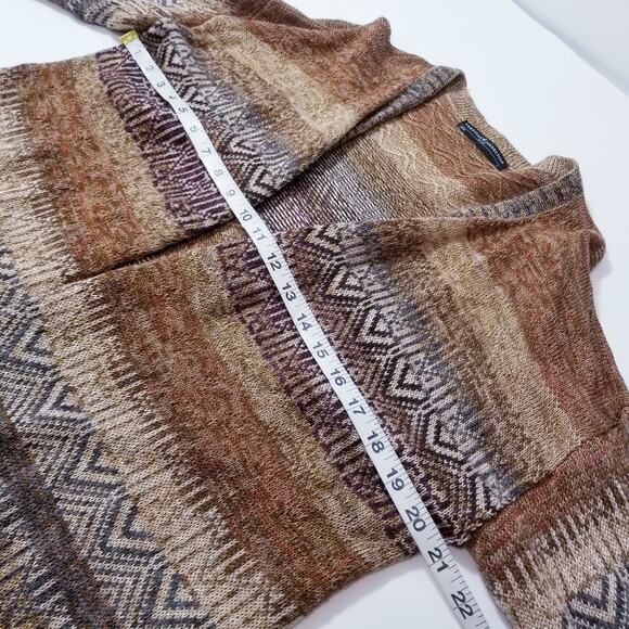 Peruvian Connection Geometric Prints Knitwear Cardigan Open Front - Picture 7 of 11